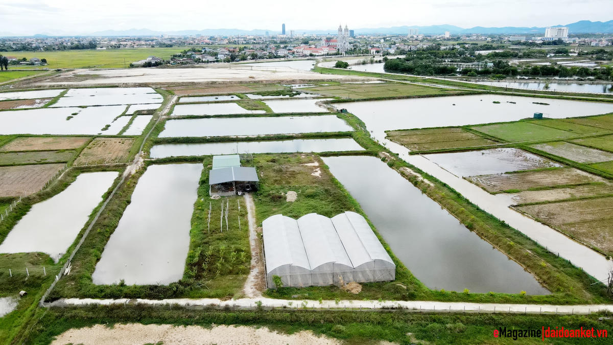 Thôn có hơn 30ha nuôi trồng thủy sản, là cơ hội để người dân bứt phá trong phát triển kinh tế.