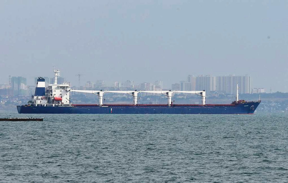 Chuyến tàu đầu tiên chở ngũ cốc của Ukraine rời cảng Odessa hôm 1/8 được cho là một bước đột phá ngoại giao trong xung đột đang diễn ra ở Ukraine. Ảnh: Tass.