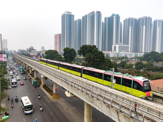 Hình ảnh tuyến đường sắt Nhổn -ga Hà Nội.