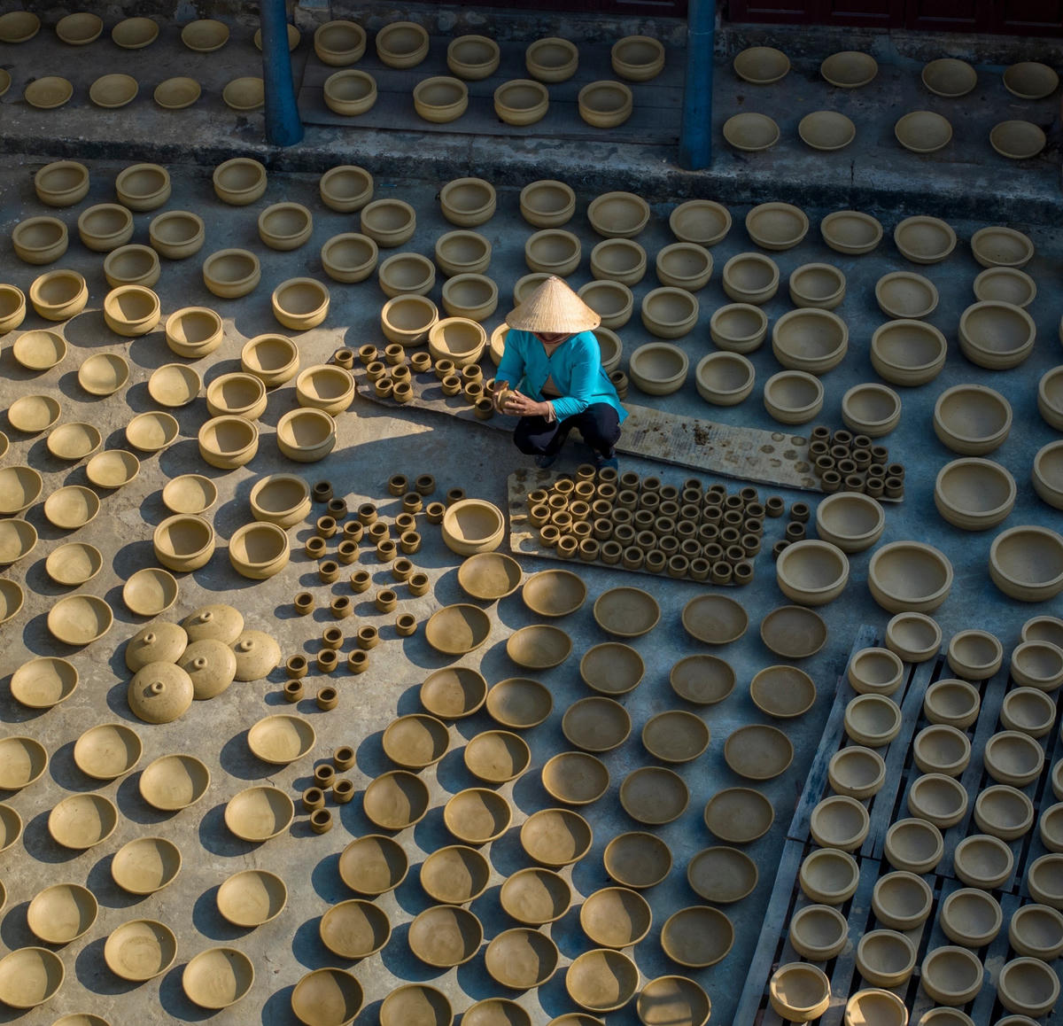 Một góc làng nghề gốm sứ Thanh Hà, TP Hội An.