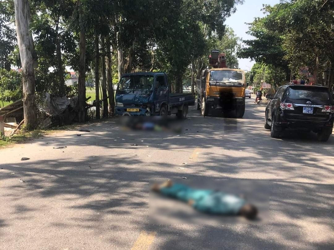 Hiện trường vụ tai nạn thương tâm.