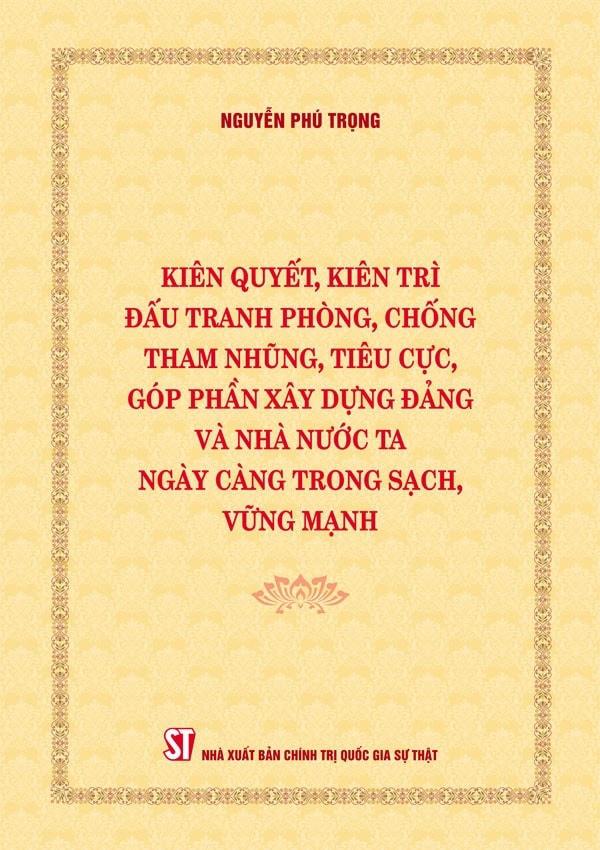 Ảnh bìa cuốn sách của Tổng Bí thư Nguyễn Phú Trọng.