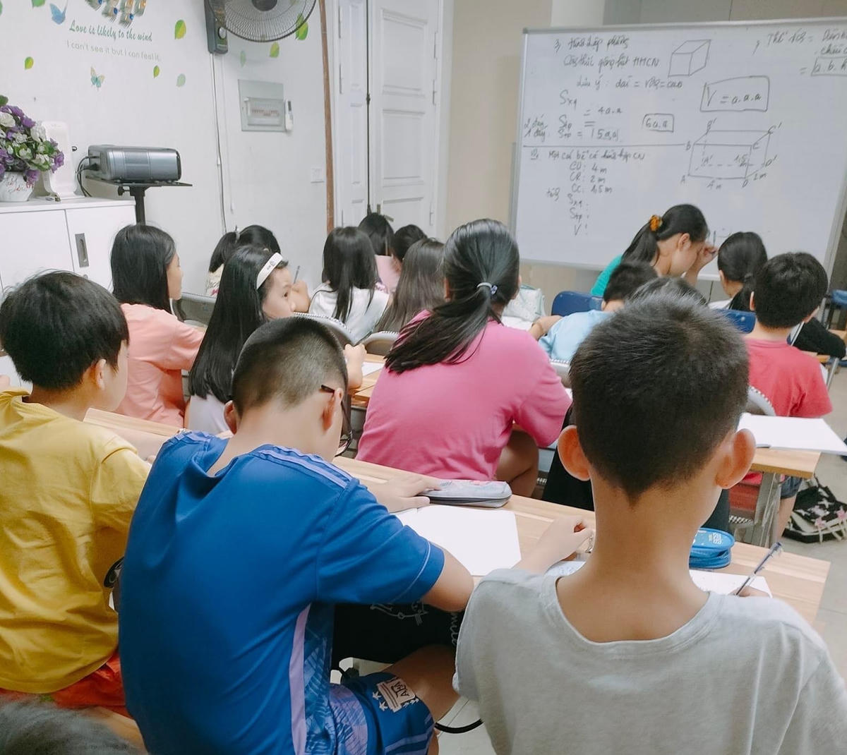 Một lớp học thêm.