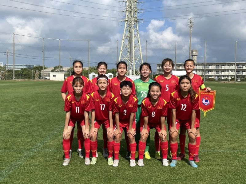 Các cầu thủ U17 nữ Việt Nam. Ảnh: VFF.