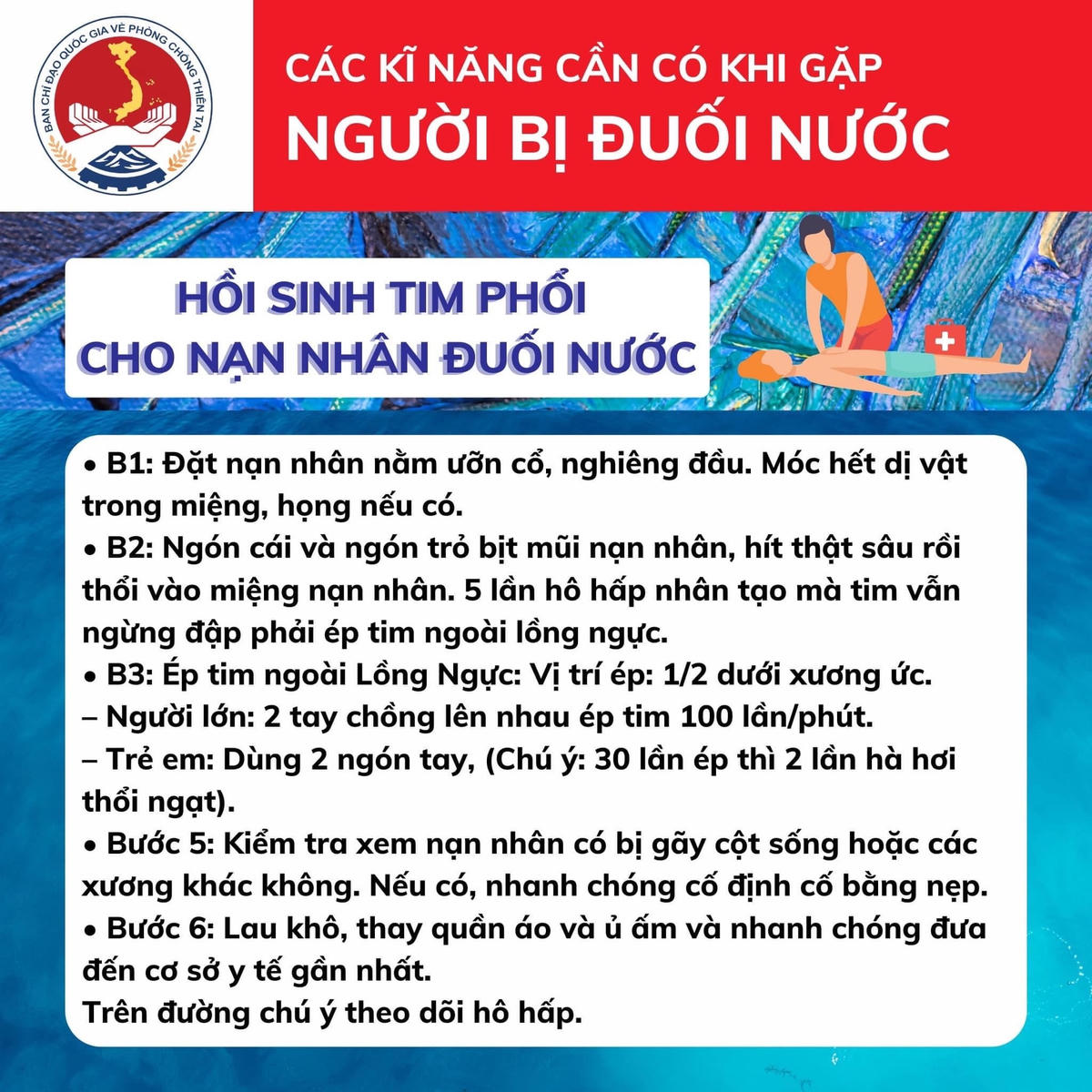 Chống đuối nước và cấp cứu trẻ đuối nước đúng cách