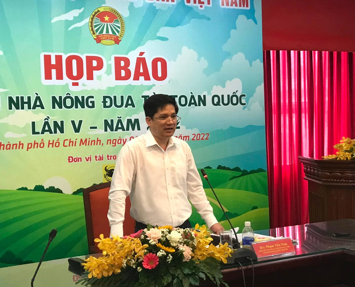 Ông Phạm Tiến Nam, Phó Chủ tịch Ban Chấp hành Trung ương Hội Nông dân Việt Nam thông tin về ý nghĩa của Hội thi.