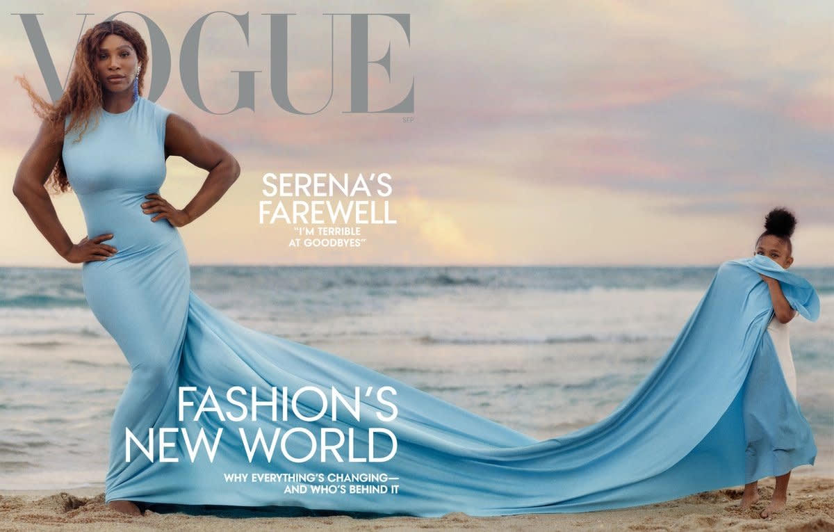 Serena Williams và con gái trên bìa Vogue tháng 9.