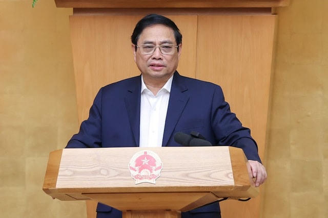 Thủ tướng Phạm Minh Chính phát biểu tại phiên họp.