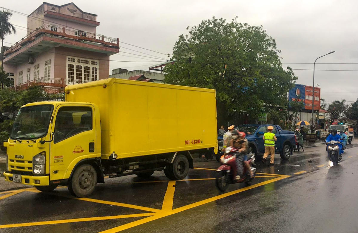 Hiện trường nơi xảy ra vụ tai nạn. (Ảnh CTV).