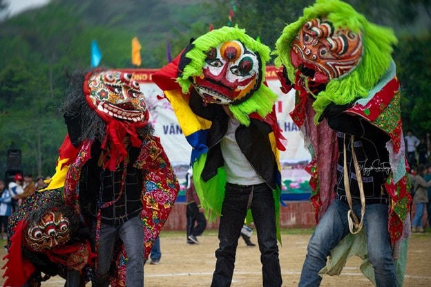 Năm 2017, Bộ trưởng Bộ Văn hóa, Thể thao và Du lịch đã công nhận múa sư tử của dân tộc Tày, Nùng tỉnh Lạng Sơn là di sản văn hóa phi vật thể quốc gia. Ảnh: Nguyễn Sơn Tùng.