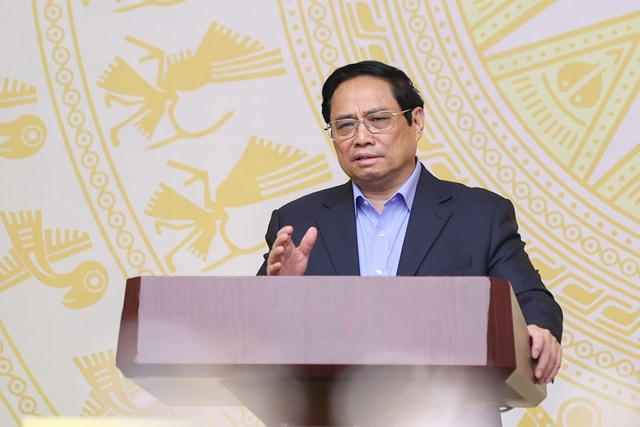 Thủ tướng Phạm Minh Chính phát biểu tại phiên họp.