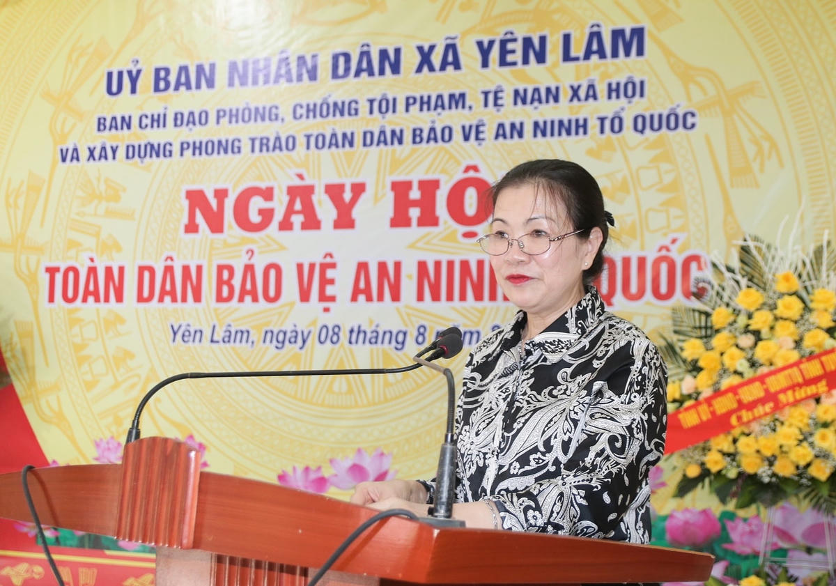 Phó Chủ tịch Trương Thị Ngọc Ánh phát biểu tại ngày hội.