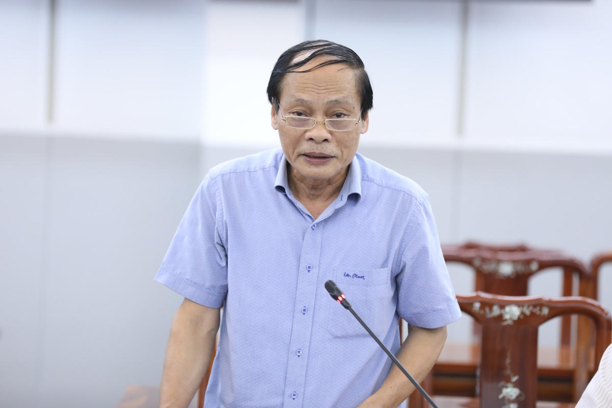 PGS.TS Nguyễn Văn Nhật, Ủy viên UBTƯ MTTQ Việt Nam phát biểu. Ảnh: Minh Đức/TTXVN.