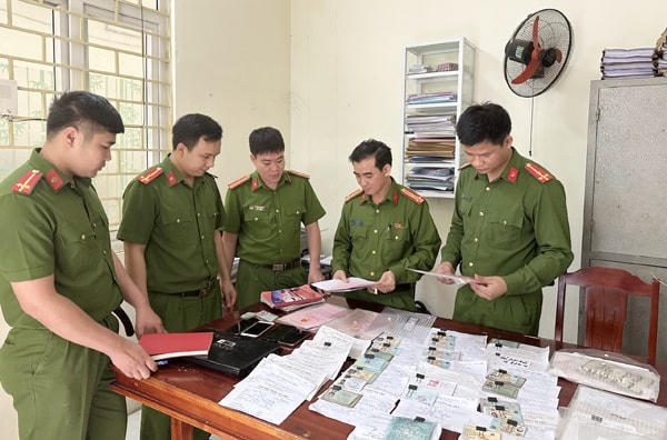 Lực lượng Công an huyện Triệu Sơn phối hợp cùng Công an các huyện, thành phố triệt xóa 6 cơ sở hoạt động 'tín dụng đen'