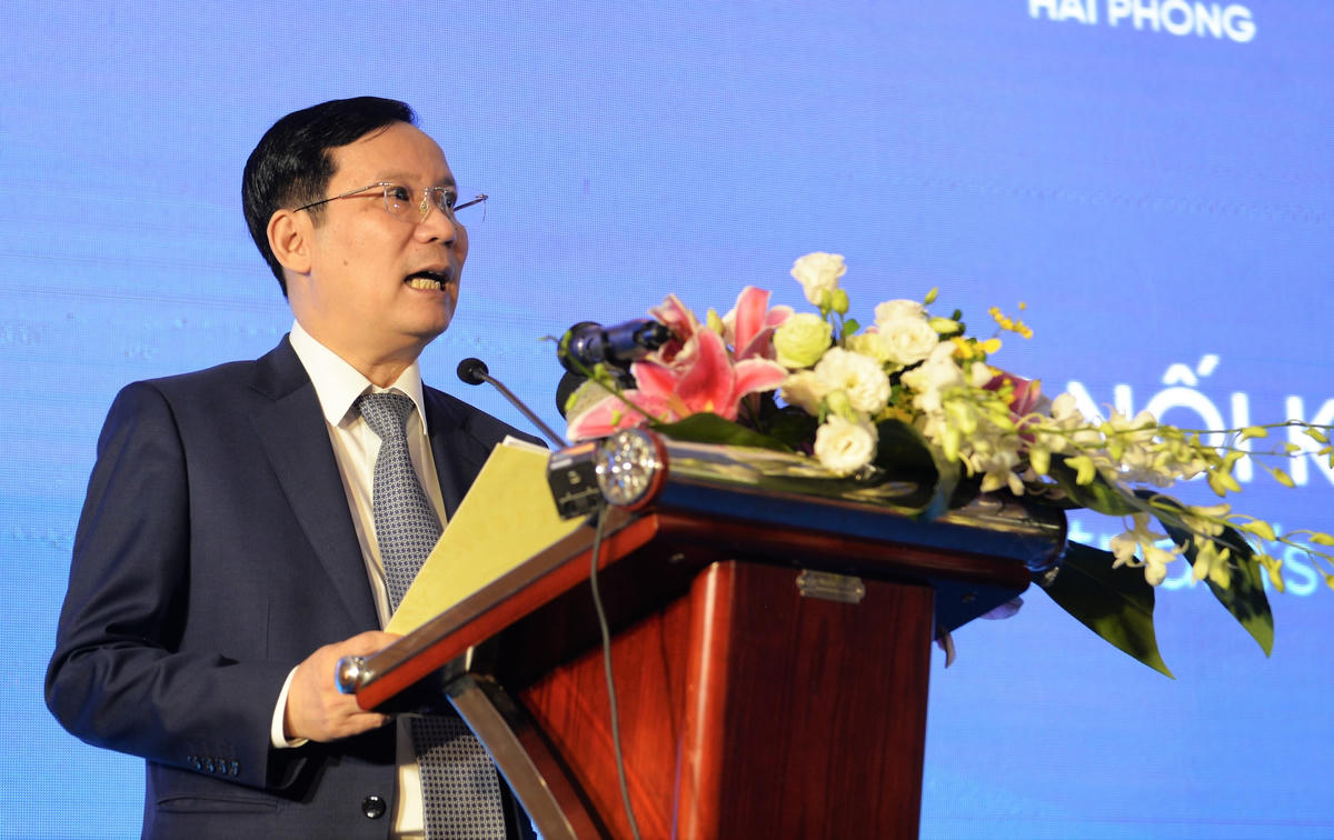 Ông Phạm Tấn Công, Chủ tịch VCCI phát biểu tại Hội nghị.