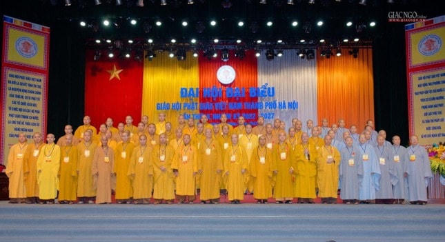 Tân ban Trị sự Giáo hội Phật giáo Việt Nam TP Hà Nội ra mắt đại hội.