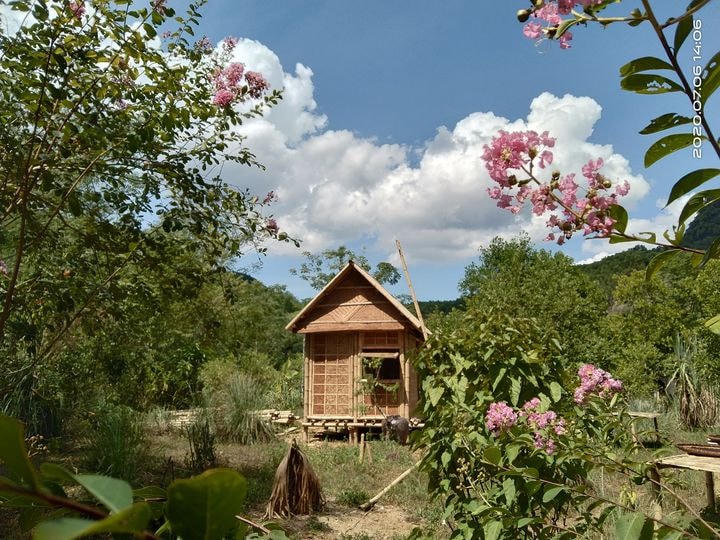 Không gian xanh ở nông trại Hón Mũ.  