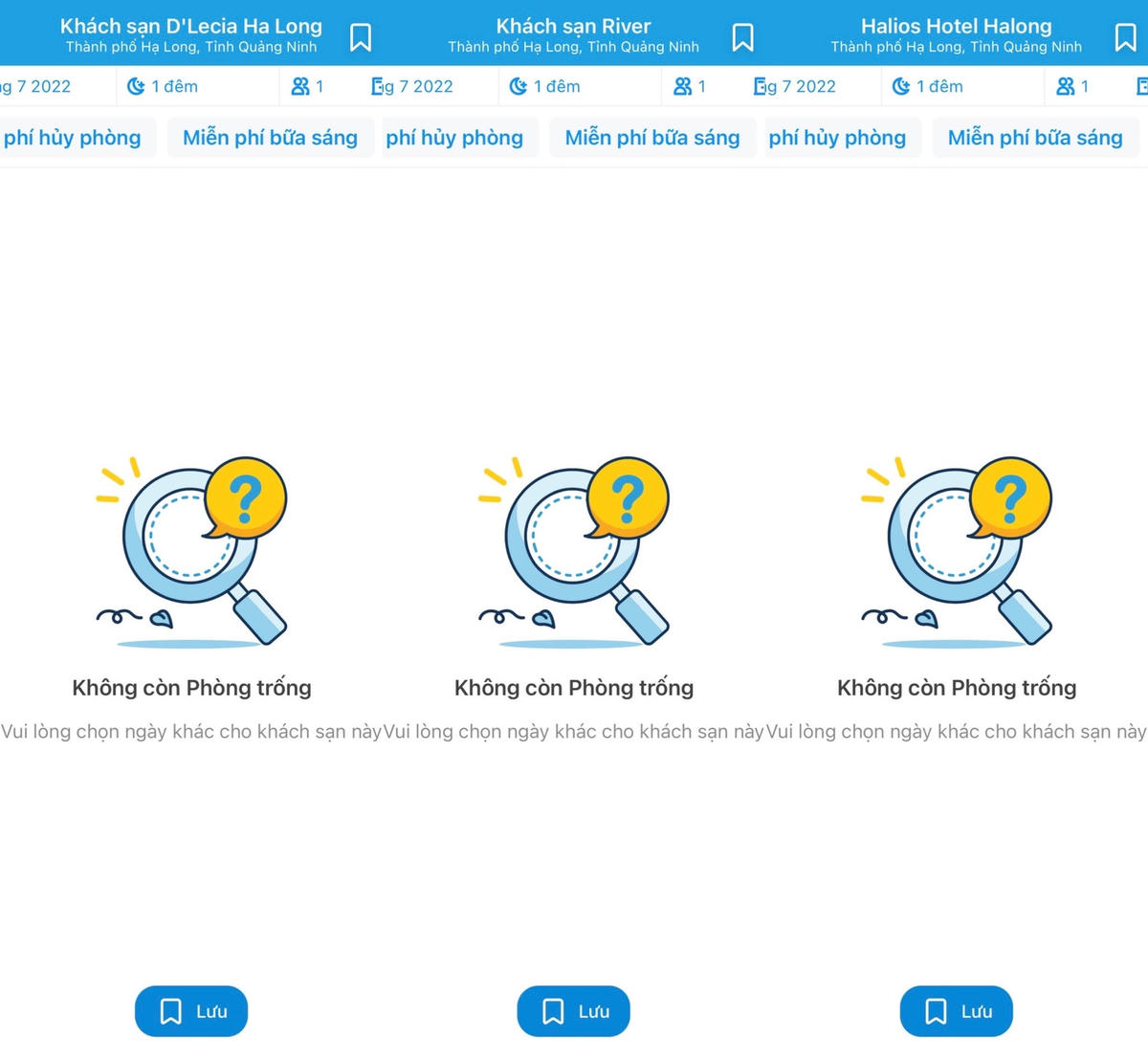 Trên app du lịch, nhiều khách sạn ở Hạ Long đều trong tình trạng "cháy phòng" dịp cuối tuần.