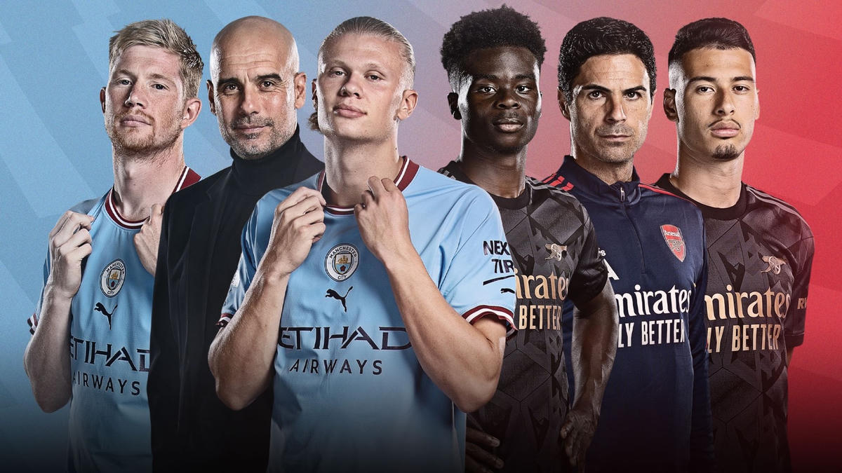 Đội nào giành chiến thắng trong trận Man City - Arsenal gần như chạm một tay vào chức vô địch Premier League 2022/23. Ảnh: Sky Sports.