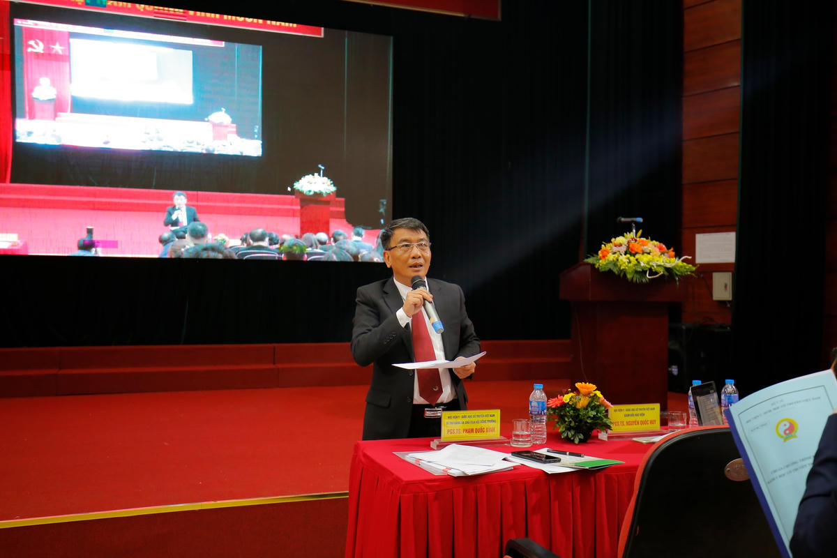 PGS.TS Phạm Quốc Bình - Bí thư Đảng ủy, Chủ tịch Hội đồng Học viện Y - Dược học cổ truyền Việt Nam.