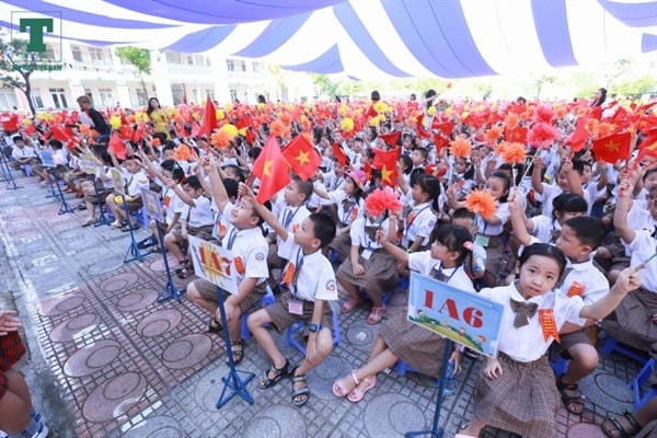  Lễ khai giảng năm học mới tại trường tiểu học Lộc Thọ, TP Nha Trang năm 2019.