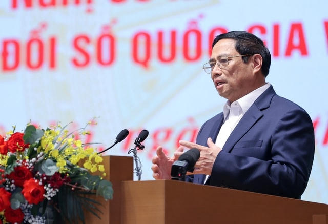 Thủ tướng Phạm Minh Chính phát biểu tại hội nghị. Nguồn: VGP.