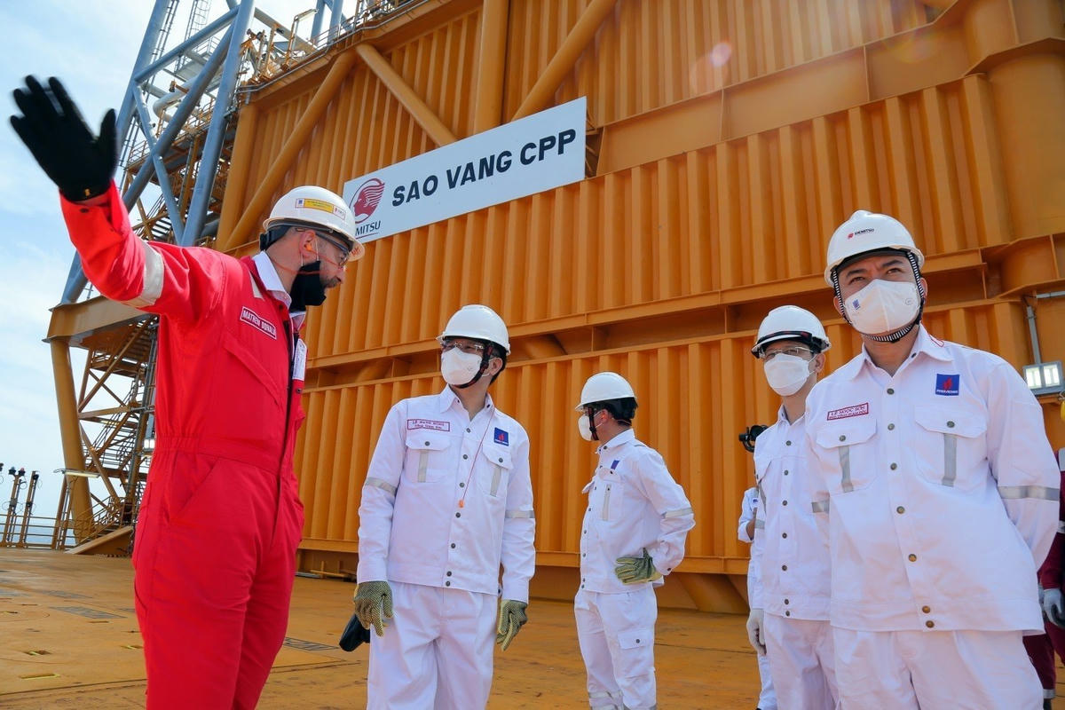 Tổng Giám đốc Petrovietnam Lê Mạnh Hùng kiểm tra dự án Sao Vàng CPP.