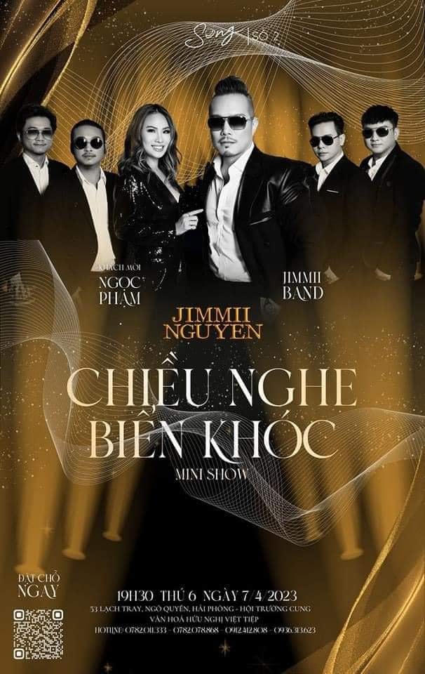 Poster quảng cáo buổi nghe nhạc “Chiều nghe biển khóc" của ca sĩ Jimmii Nguyễn. 