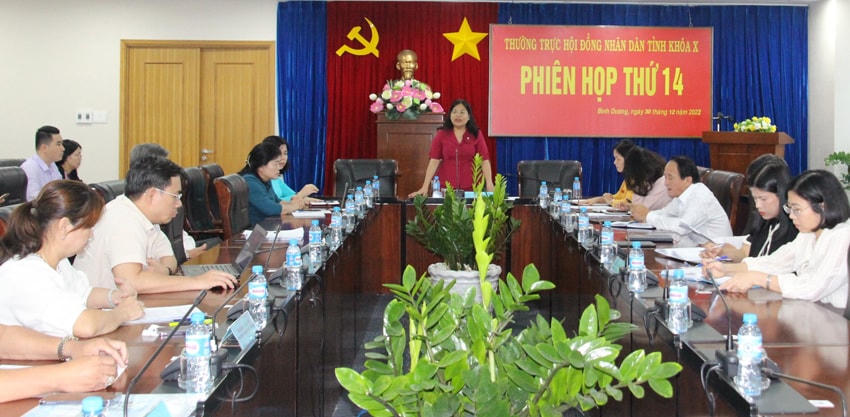 Quang cảnh phiên họp lần thứ 14 của HĐND tỉnh Bình Dương (Ảnh: H.V).