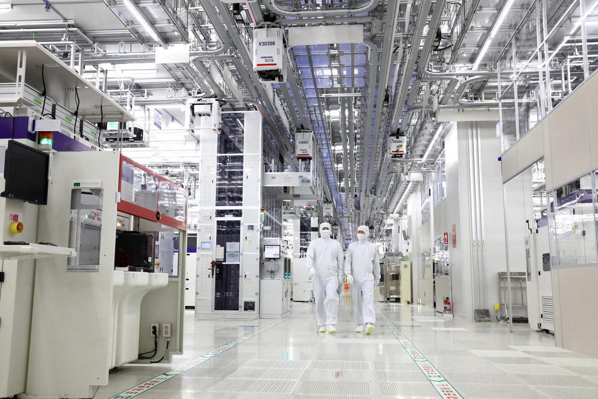 Một góc nhà máy sản xuất chip của Samsung Electronics tại Pyeongtaek, Hàn Quốc. Ảnh: Reuters.