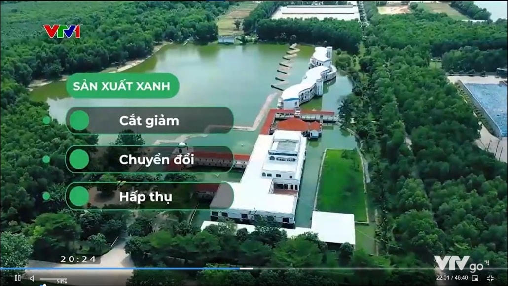 3 từ khóa hướng đến Sản xuất xanh là Cắt giảm – Chuyển đổi – Hấp thụ (Nguồn: VTV Tạp chí Kinh tế Đặc biệt Net Zero).