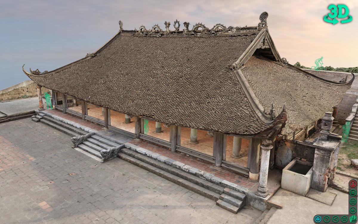 Di tích quốc gia đình Tiền Lệ thực hiện bằng công nghệ 3D.