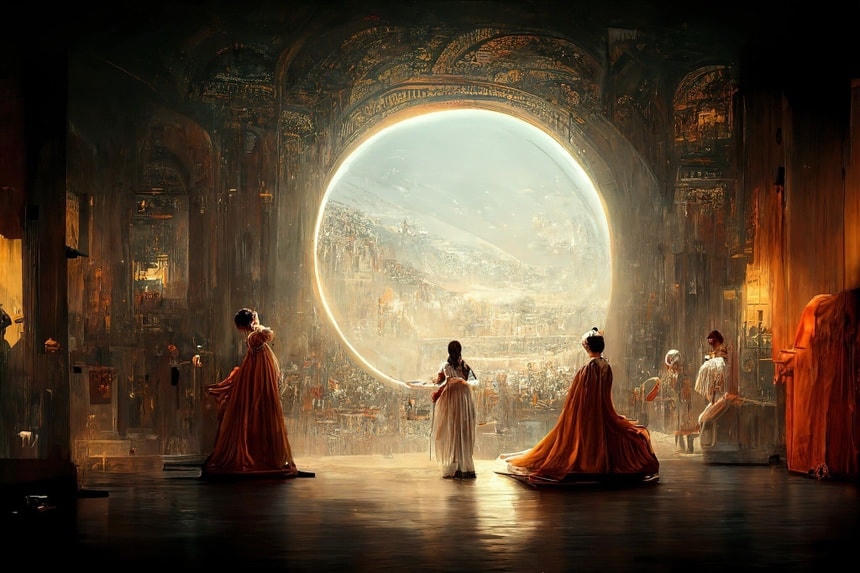 “Théâtre D'opéra Spatial” - bức tranh của Jason Allen được tạo ra bằng cách lệnh cho Midjourney - công cụ vẽ tranh bằng AI, thay vì sử dụng bút vẽ trên máy tính.