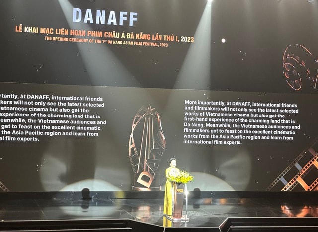 Chủ tịch Hiệp hội Xúc tiến phát triển điện ảnh Việt Nam Ngô Phương Lan thông tin về  DANAFF I.