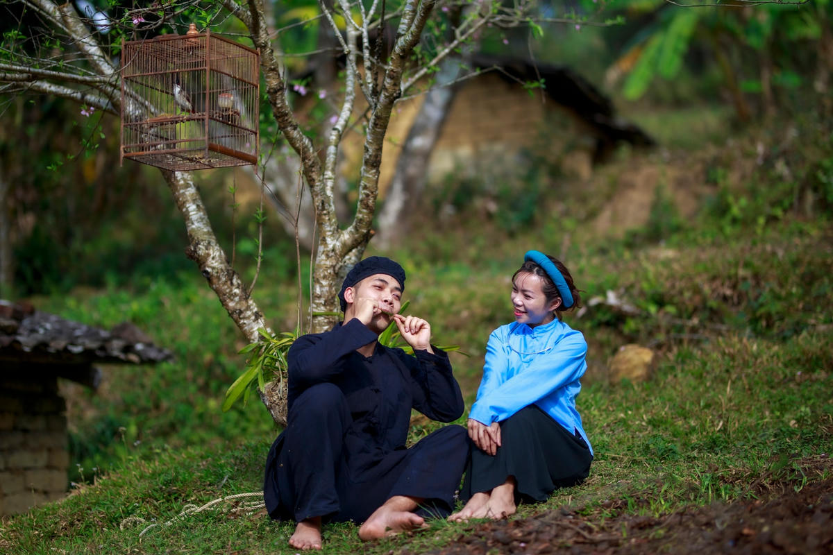 Mùa lễ hội của người Sán Chỉ ở Quảng Ninh kéo dài đến hết Rằm tháng Giêng. Ảnh: La Lành.