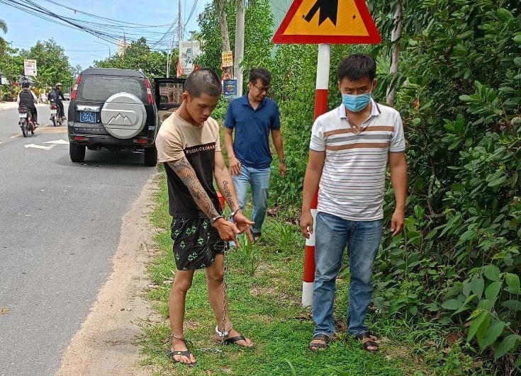 Khu vực nơi đối tượng Lê Quang Thông gây án.