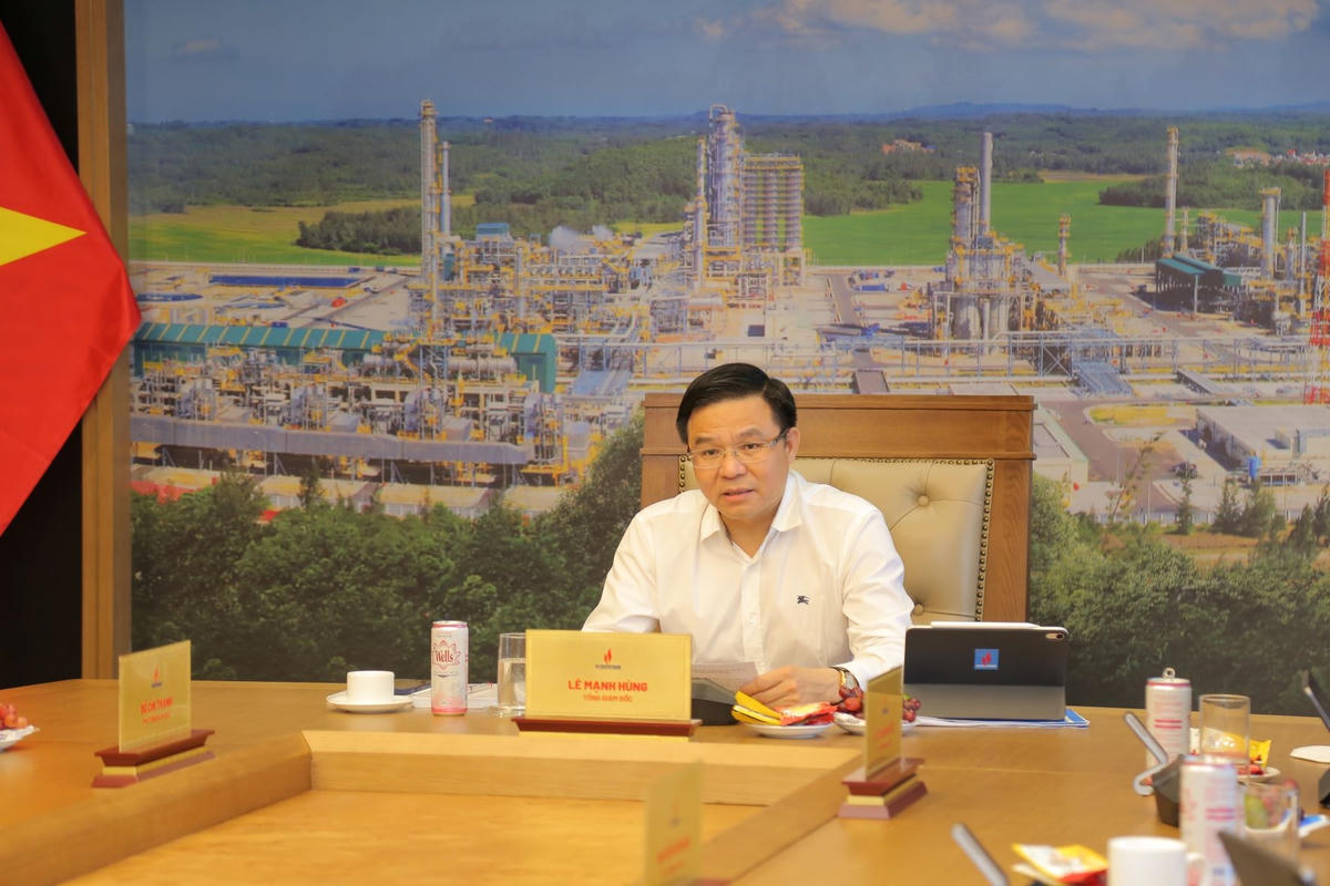 Tổng Giám đốc Petrovietnam Lê Mạnh Hùng phát biểu kết luận Hội nghị.