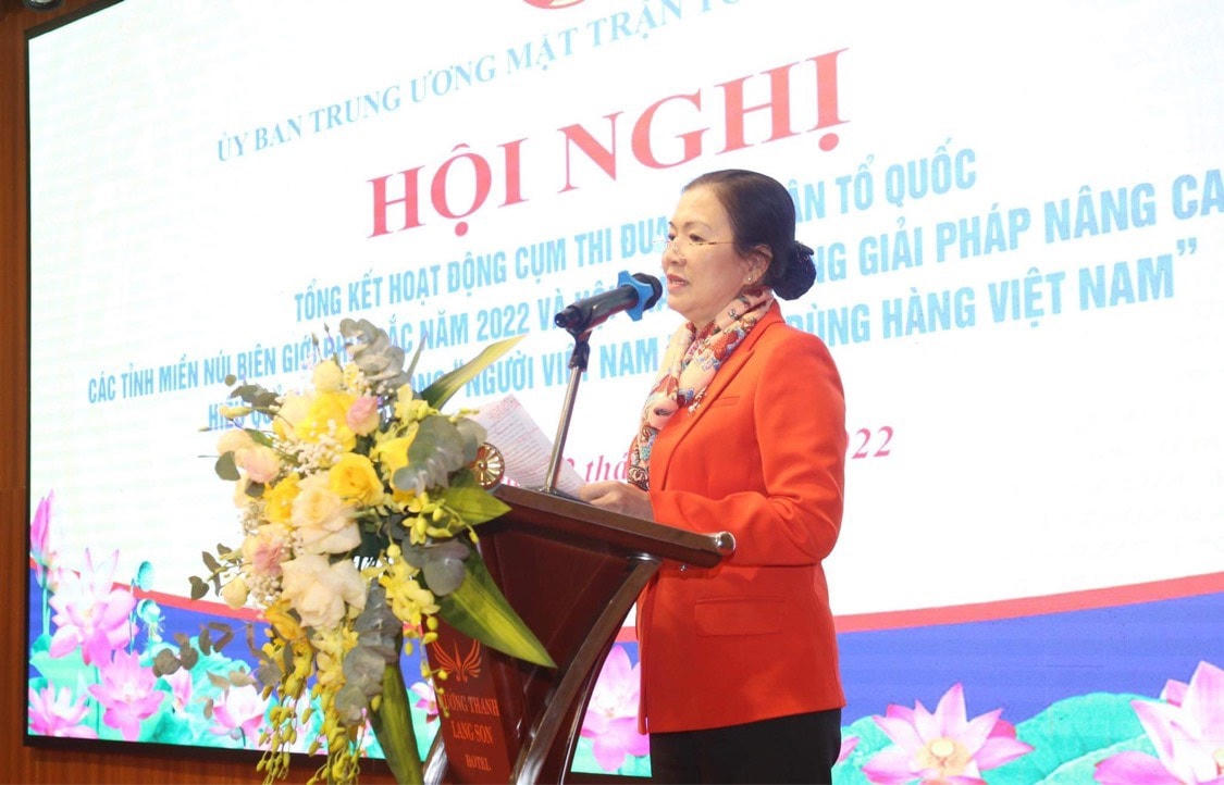 Phó Chủ tịch Trương Thị Ngọc Ánh phát biểu tại Hội nghị.