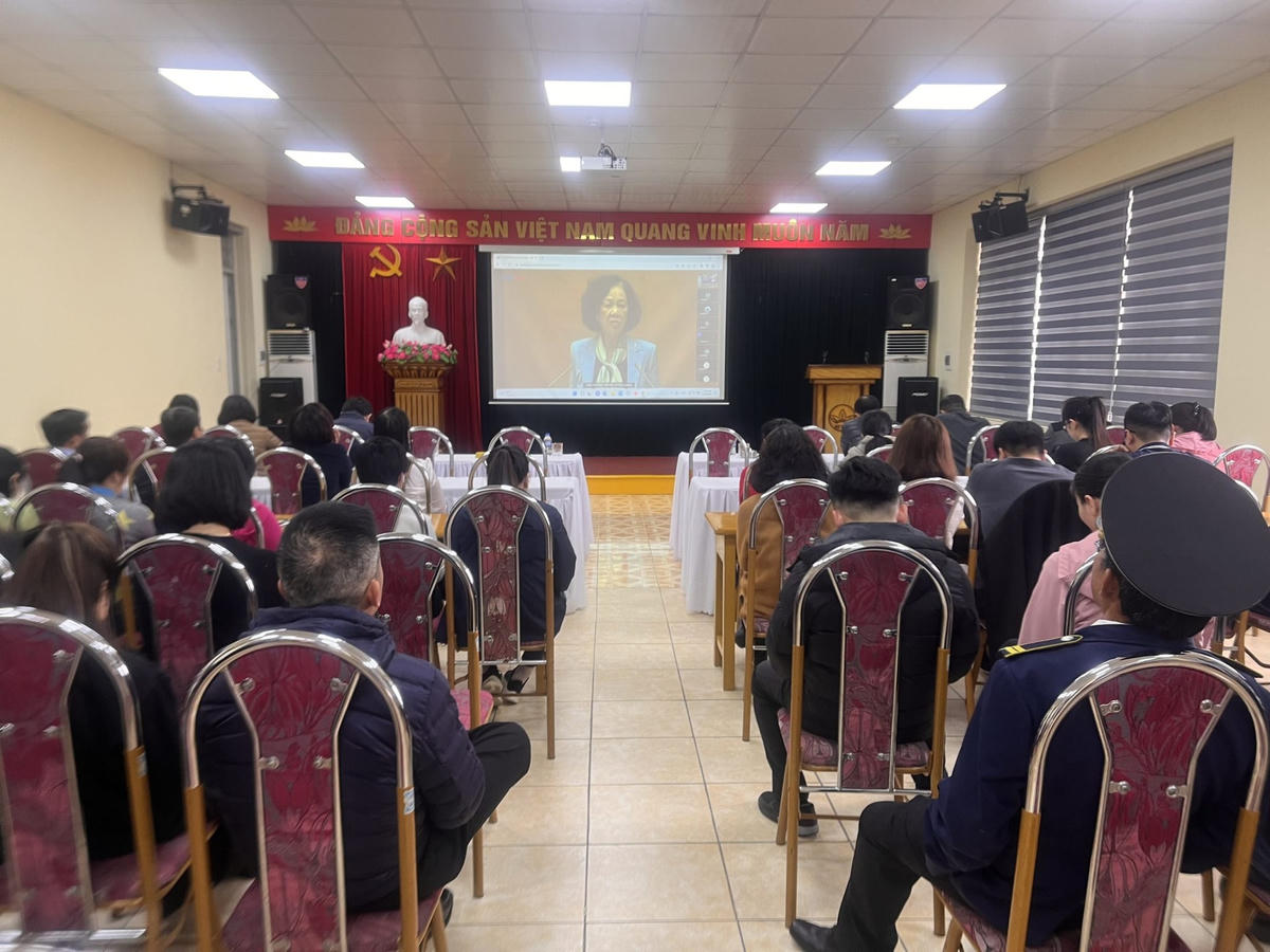Điểm cầu tại Đảng bộ Công ty Thuốc lá Hải Phòng.
