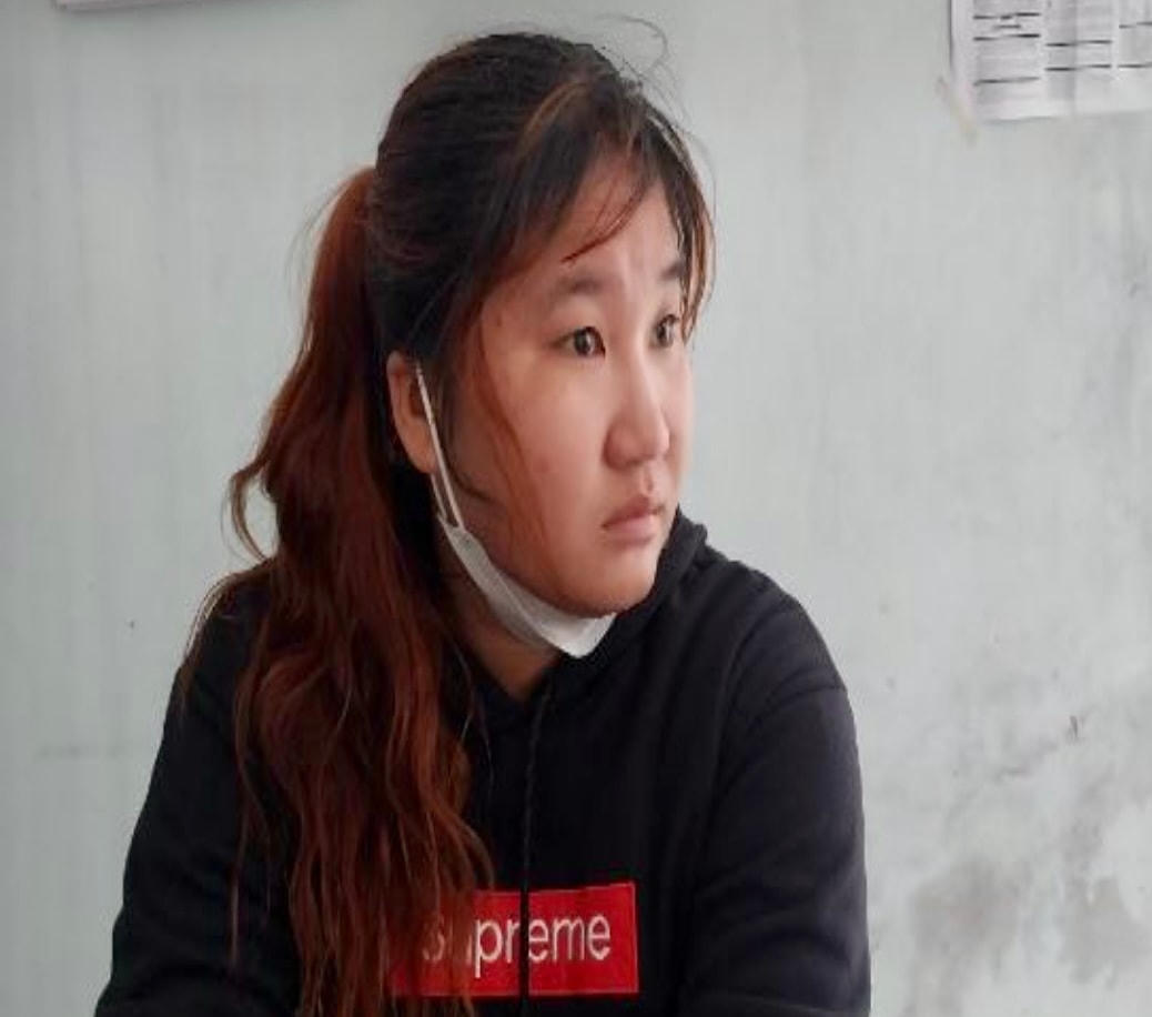 Đối tượng Hân khi bị cơ quan công an bắt giữ.