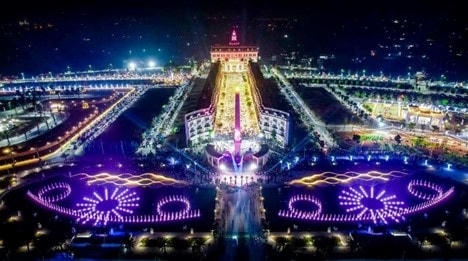 Sân khấu nhạc nước The Harmony - công trình biểu tượng nghệ thuật trong KĐT Danko City.