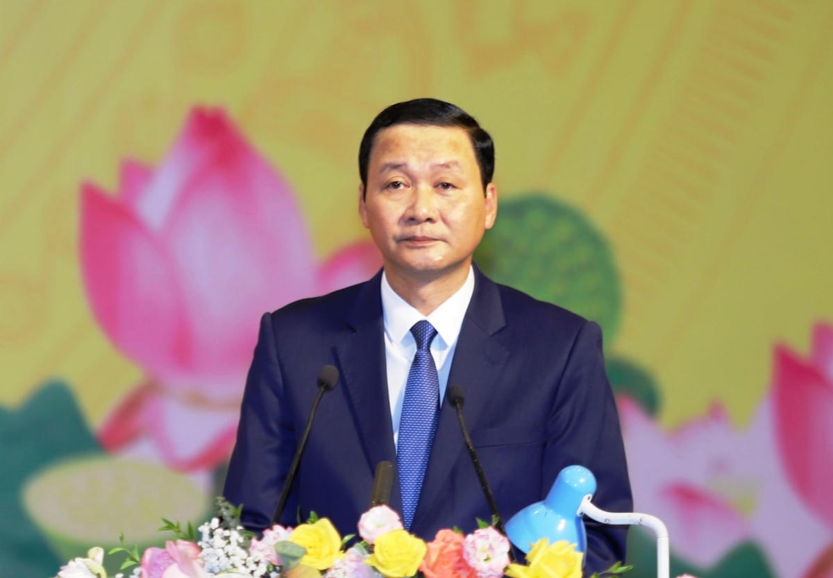 Ông Đỗ Minh Tuấn, Chủ tịch UBND tỉnh Thanh Hóa phát biểu khai mạc buổi lễ.