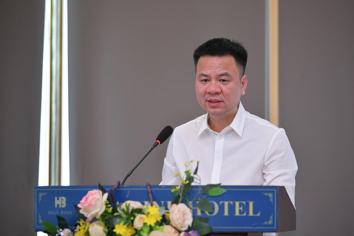 Nhà báo Triệu Ngọc Lâm, Tổng Biên tập Báo Giáo dục và Thời đại phát biểu khai mạc lễ phát động cuộc thi.