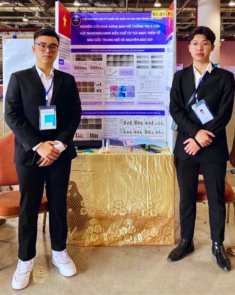 Dự án nghiên cứu của 2 học sinh Vũ Đức Mạnh và Nguyễn Trọng Phúc (Học sinh lớp 12 chuyên Sinh, Trường THPT Lê Hồng Phong, Nam Định) được Bộ Giáo dục và Đào tạo lựa chọn dự thi ISEF 2023.