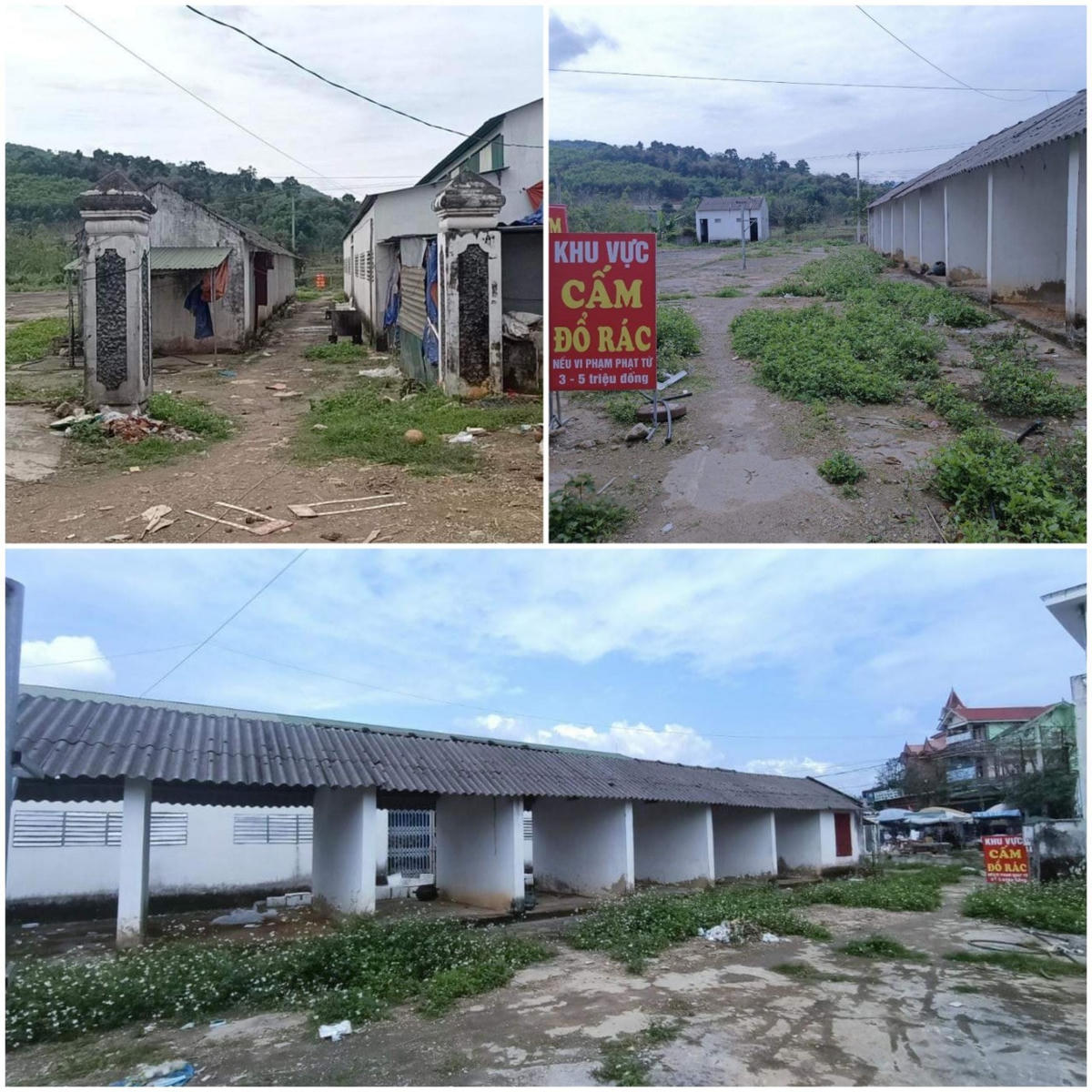Chợ Tiền Phong (huyện Quế Phong) bỏ hoang dù mới xây xong từ năm 2021.