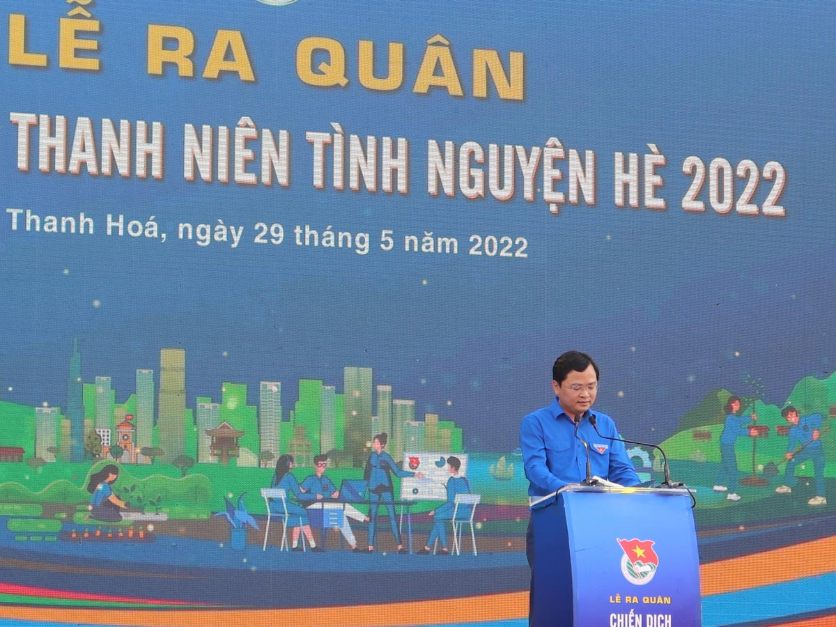 Anh Nguyễn Anh Tuấn, Bí thư thứ nhất Trung ương Đoàn phát biểu phát động chiến dịch.