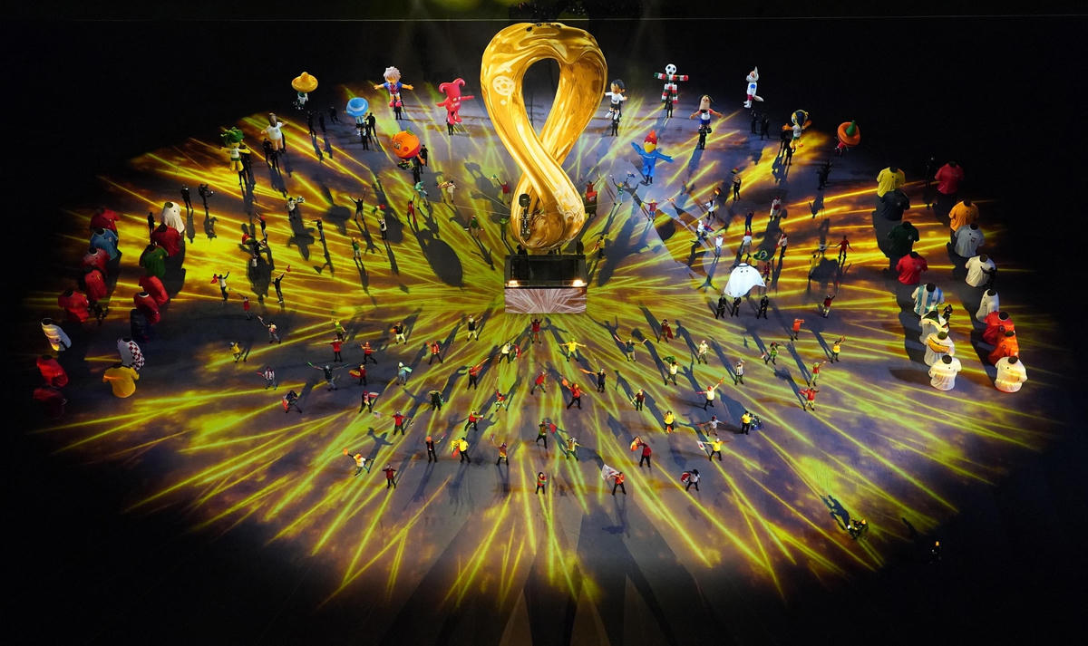 Quang cảnh buổi lễ khai mạc World Cup 2022 tại sân AlByat, Qatar.  