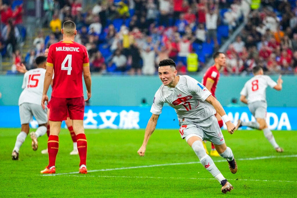 Thụy Sỹ giành vé vào vòng 1/8 World Cup 2022 gặp Bồ Đào Nha (Ảnh: AP).