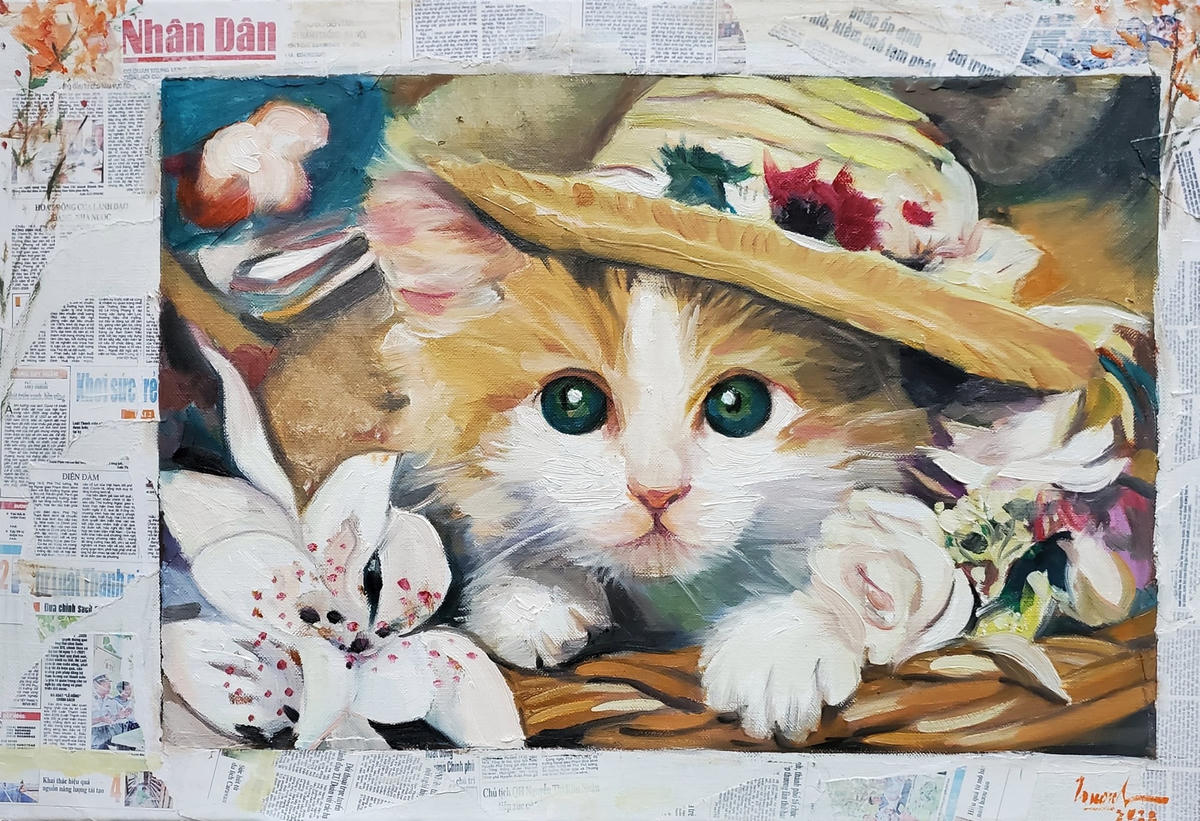 "Chào ngày mới" - tranh Trần Thị Trường.