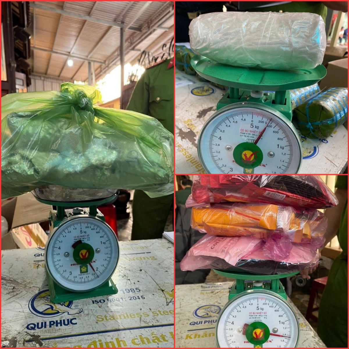 Tang vật thu giữ được gồm hơn 6kg ma túy các loại.